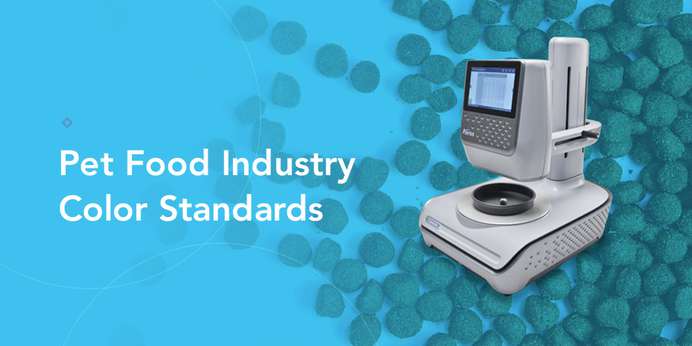HunterLab Aeros spectrophotometer for measuring pet food color