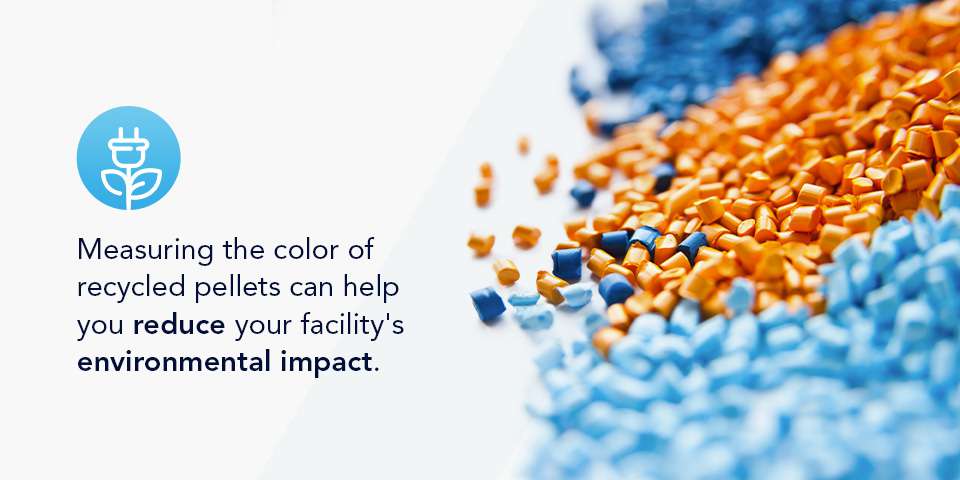 Reduce your facility's environmental impact with recycled pellet color measurement